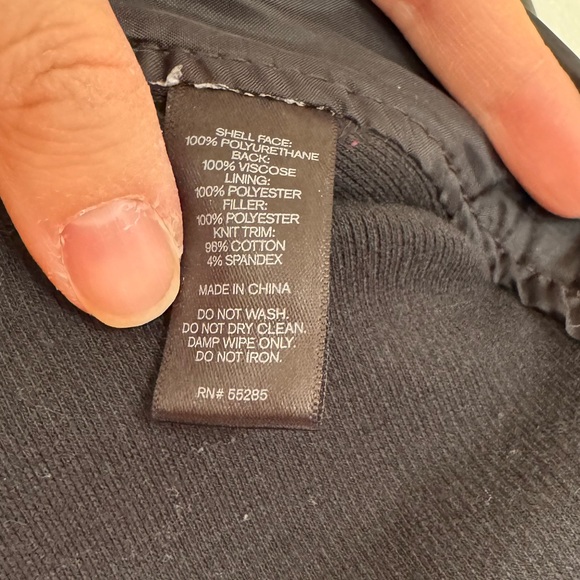 Express Black Faux Leather Quilted Moto Jacket w Gold-tone Zippers Size XS GUC - Picture 8 of 8